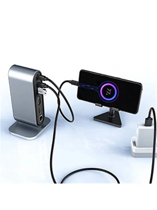Док-станция 15-в-1 Type-C DP 4K60Hz Quad 10Gbps, серый, фото 4