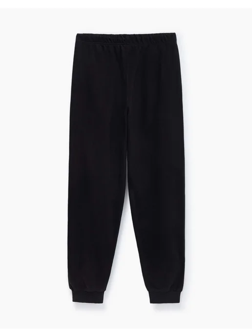 gloria jeans Чёрные спортивные брюки джоггеры (Jogger), черный, фото 4