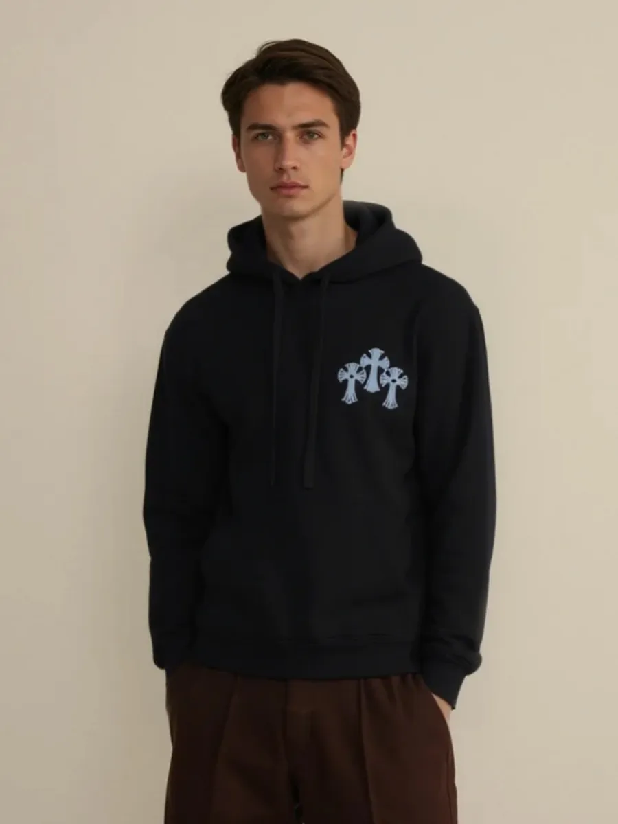 Chrome Hearts флисовая худи с вышивкой