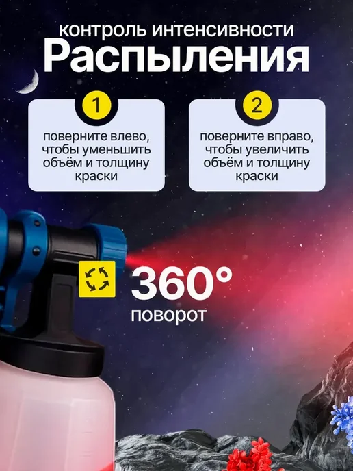 краскопульт аккумуляторный электрический, синий, фото 5