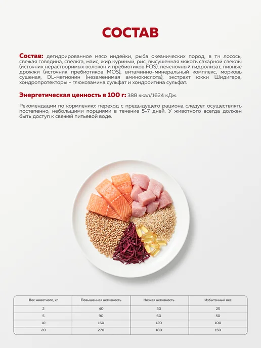Сухой корм ЗООГУРМАН для собак, стерилизованные, лосось, 1,2 кг, фото 4