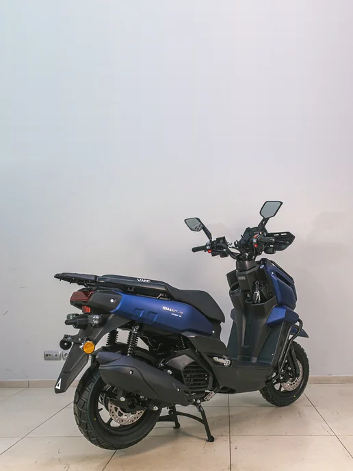 ТЕХНОМОТОРФ Скутер VMC SMART-III Matt Black 49 (170), бензиновый, синий, фото 7