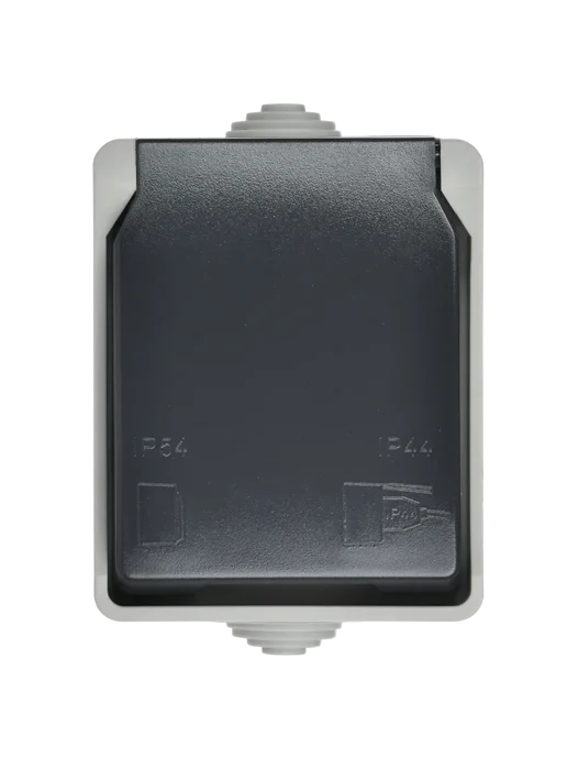 Iek Розетка с заземлением, с крышкой, IP54, FORS, серый, фото 2