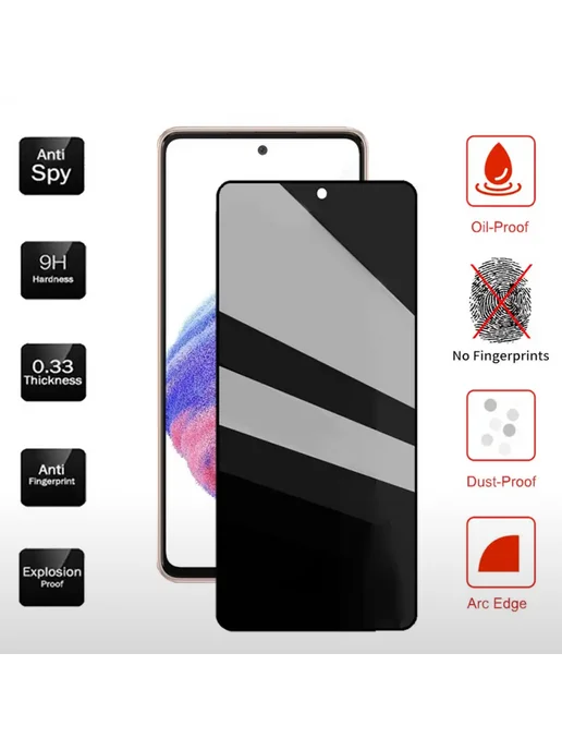 Case-Market Защитное стекло Xiaomi Redmi 15c Антишпион, вариант, фото 2