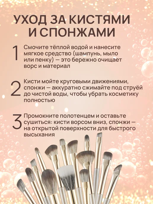 Полезный дом Набор профессиональных кистей для макияжа 35в1, белый, фото 6