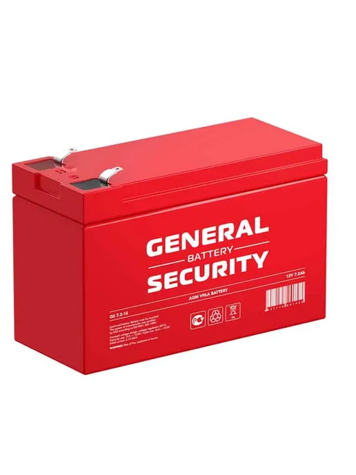 General Security Аккумулятор GS 7.2-12 12V 7,2Ah (7.2Ач), вариант, фото 3