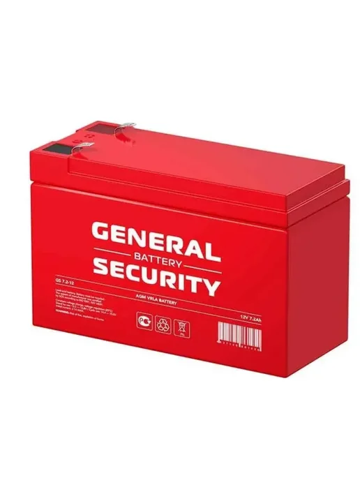 General Security Аккумулятор GS 7.2-12 12V 7,2Ah (7.2Ач), вариант, фото 4