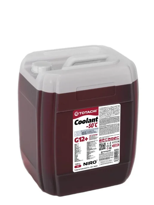 TOTACHI Жидкость охлаждающая NIRO COOLANT, RED -50°C G12+, 1кг 44801, 10 кг