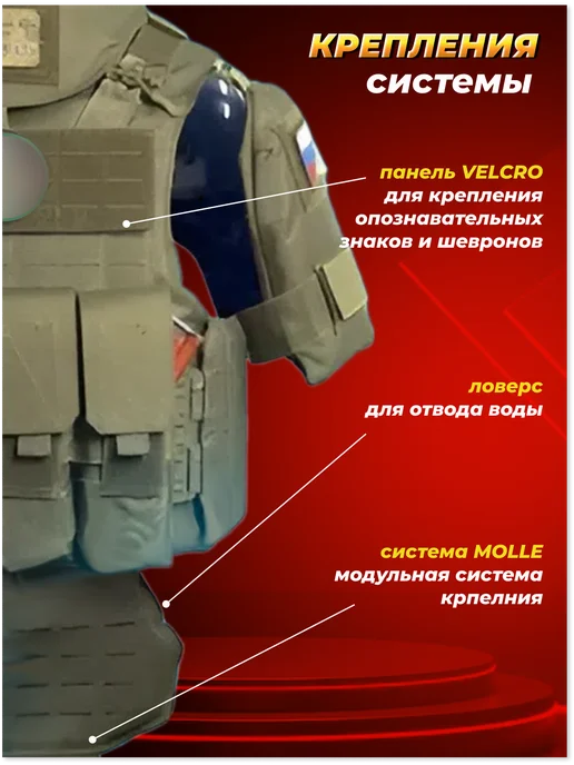Yakeda Бронежилет военный Разгрузка тактическая жилет бр5, черный, фото 5