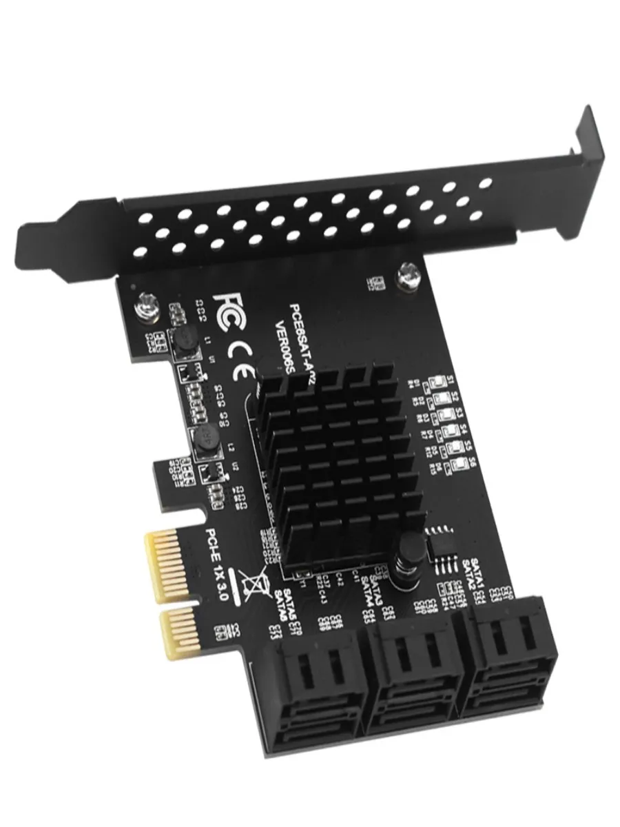 PCIE PCI Express 1x до 6 портов карта SATA 3.0 для SSD