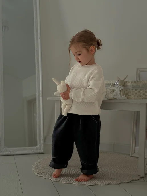 Ati kids Джинсы для малыша, черный, фото 2