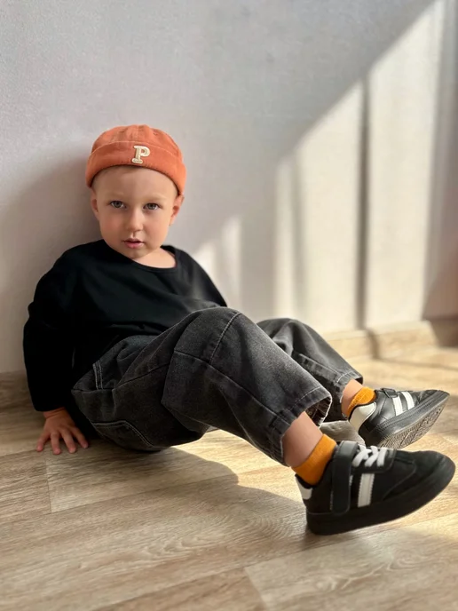 Ati kids Джинсы для малыша, черный, фото 3