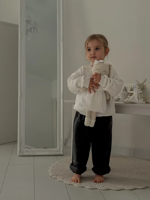 Ati kids Джинсы для малыша, черный, фото 4
