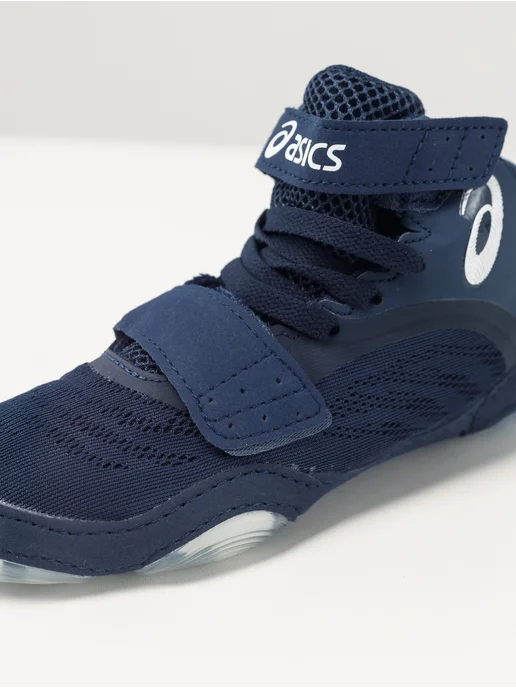 ASICS Борцовки для борьбы детские на мальчика на липучке, синий, фото 3