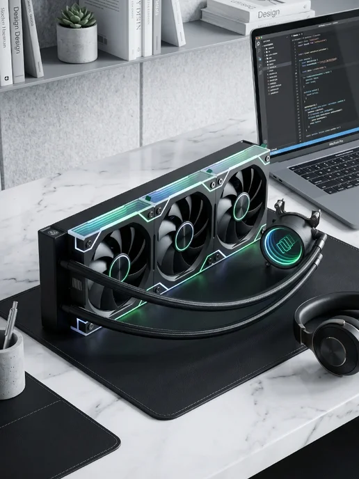 жидкостное охлаждение процессора LGA1851 1700 1200 AM5 AM4, вариант, фото 4