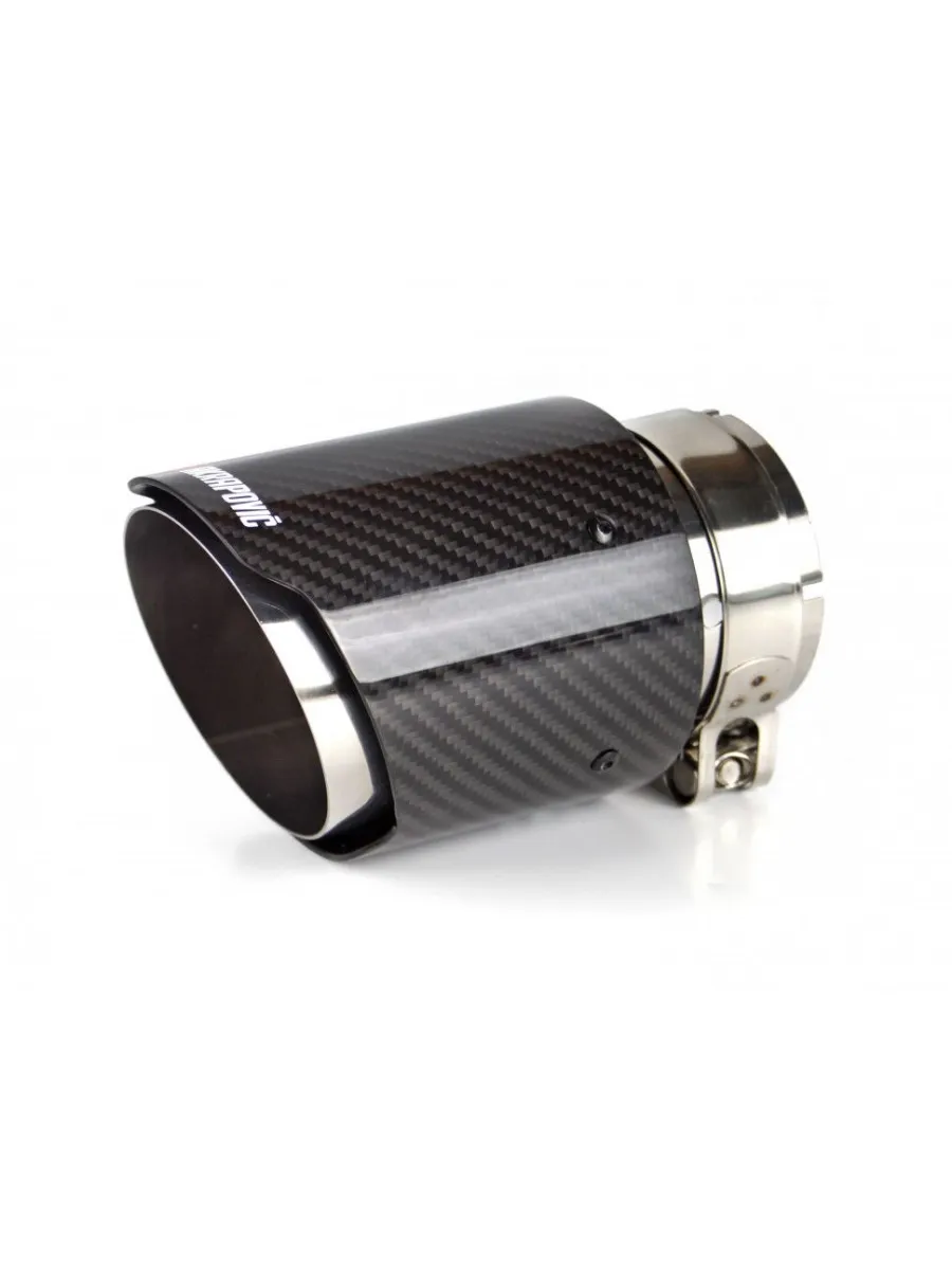 Насадка на глушитель Akrapovic style с карбоном 63х102мм