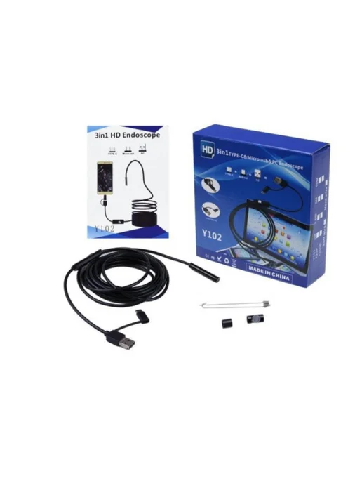 Isa Гибкий эндоскоп Type-C USB с подсветкой 1 метр Y102, 2 м, фото 2