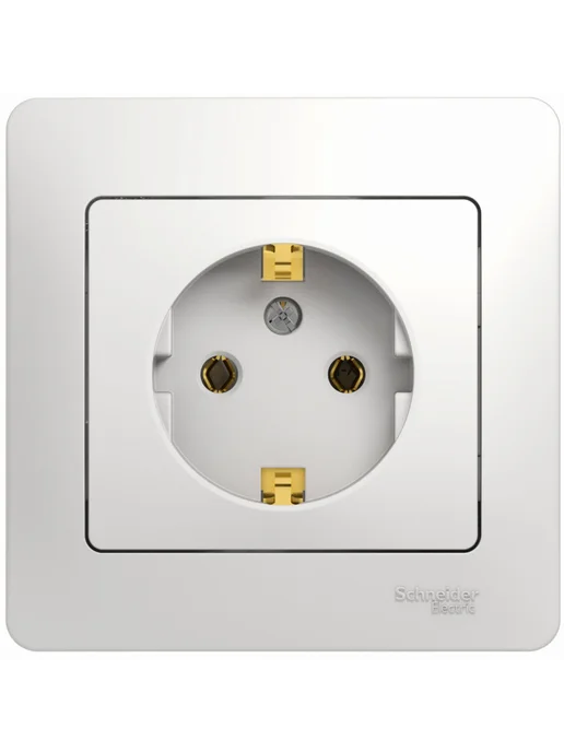 Systeme Electric Розетка силовая Систем Электрик Glossa белый, 2 шт, 2 шт, фото 2