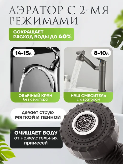 Fox Home Смеситель для ванны и кухни, серый, фото 4