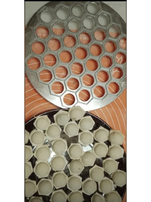 Пельменница металлическая ручная, серый