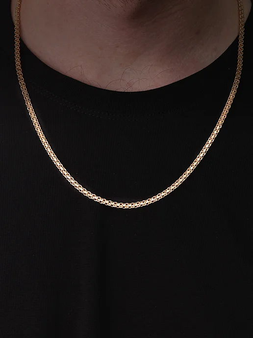 Fallon Jewerly Цепочка на шею бижутерия под золото бисмарк, золотой, фото 2