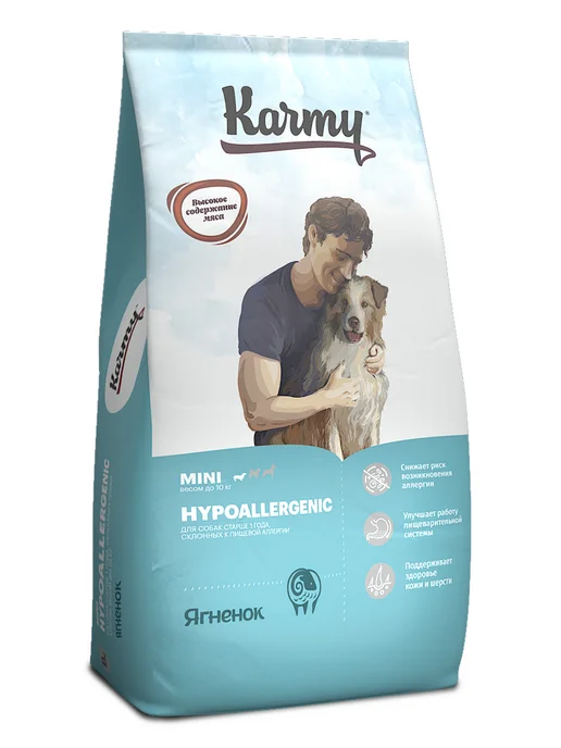 Сухой корм KARMY Hypoallergenic для собак, мелкие, ягненок, 10 кг