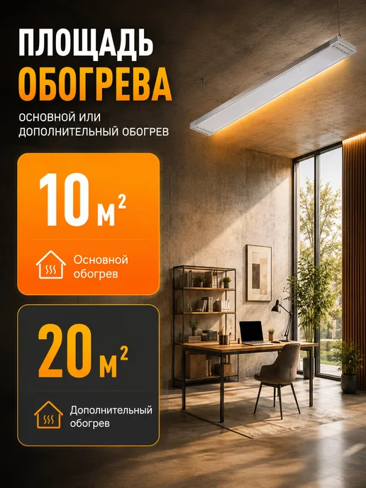 Обогреватель инфракрасный потолочный ИКО-1000 — фото 3