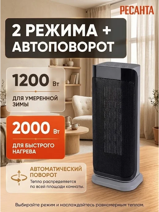 Тепловентилятор напольный для дома электрический ТВК-3 — фото 3