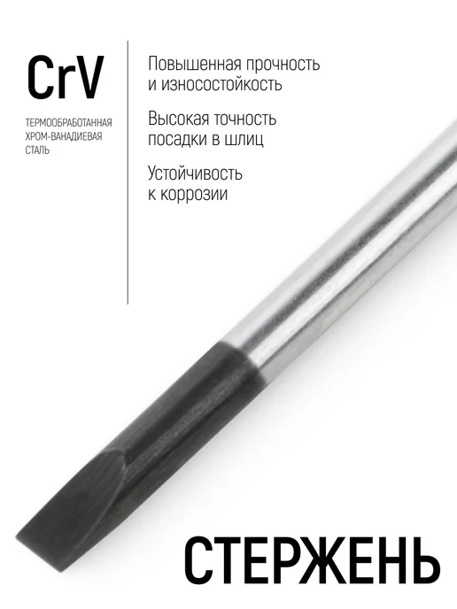 FIT FINCH INDUSTRIAL TOOLS Отвертка удлиненная SL 3х150 мм магнитная FIT, 3x150 мм, фото 5