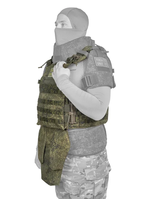 TOGA UNIT Бронежилет тактический с напашником и баллистикой БР1, зеленый, фото 7