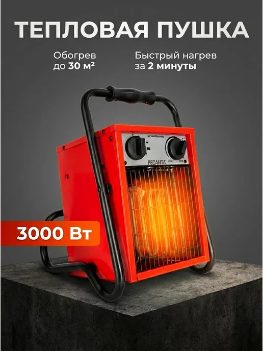 Пушка тепловая электрическая для дома ТЭП-3000