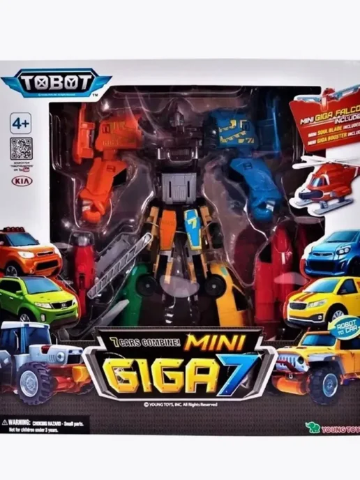 Toyland Робот- трансформер Transformers Tobot Mini Giga 7, голубой, фото 2