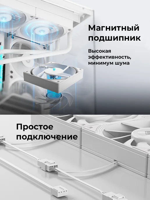 ID-COOLING Водное охлаждение для пк DX360 Max ARGB White, белый, фото 7