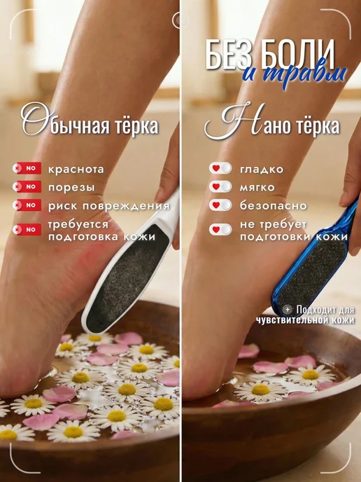 Пемза для пяток нано терка для педикюра, синий, фото 6