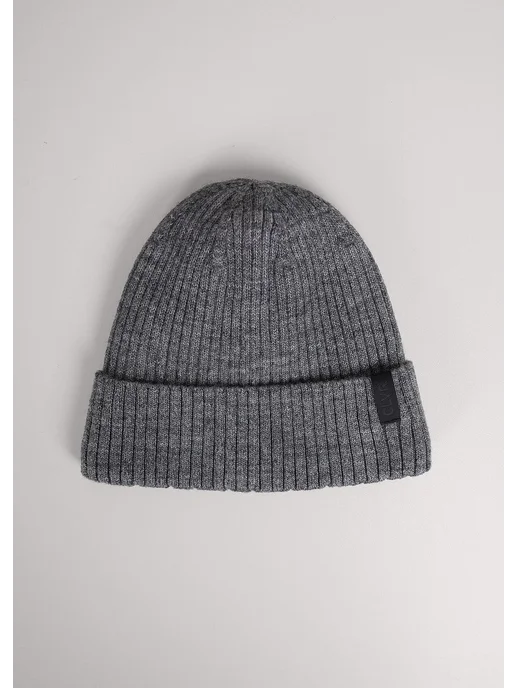 CLEVER WEAR Шапка мужская вязаная на флисе, серый, фото 3