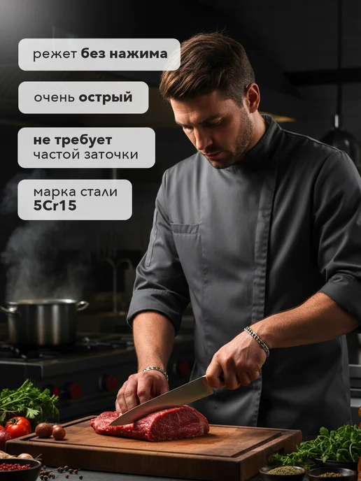 PROFI HOUSE Кухонный шеф нож поварской универсальный, вариант, фото 2