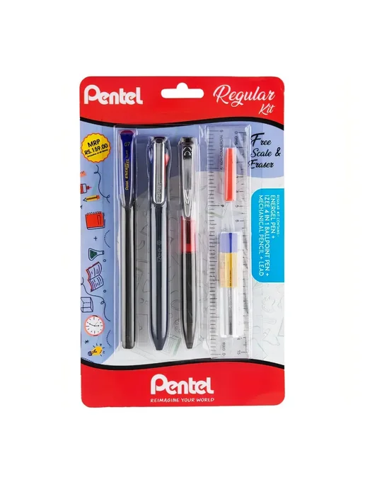 Pentel Канцелярский набор, 6 предметов, Regular kit, синий