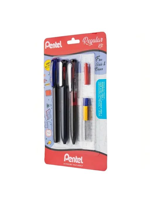 Pentel Канцелярский набор, 6 предметов, Regular kit, синий, фото 3