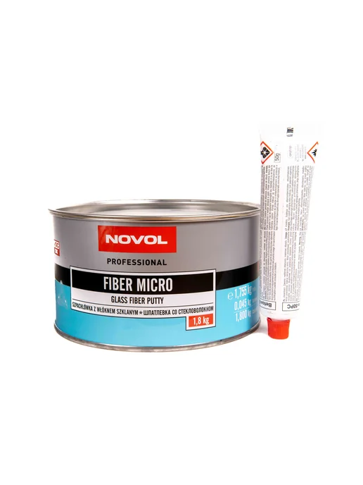 NOVOL Авто шпатлевка MicroFiber с Микро-Стекловолокном 1,8кг, 1,8 кг, фото 3