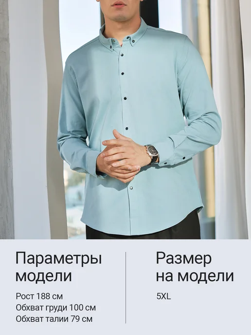 GlESTO Рубашка приталенная с длинным рукавом, зеленый, фото 6