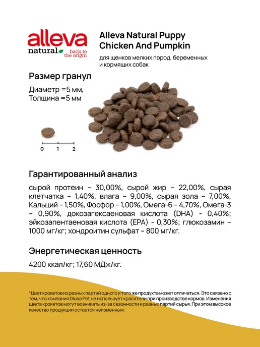 Сухой корм Alleva Natural Тыквой для собак, щенки, курица, 12 кг, фото 3