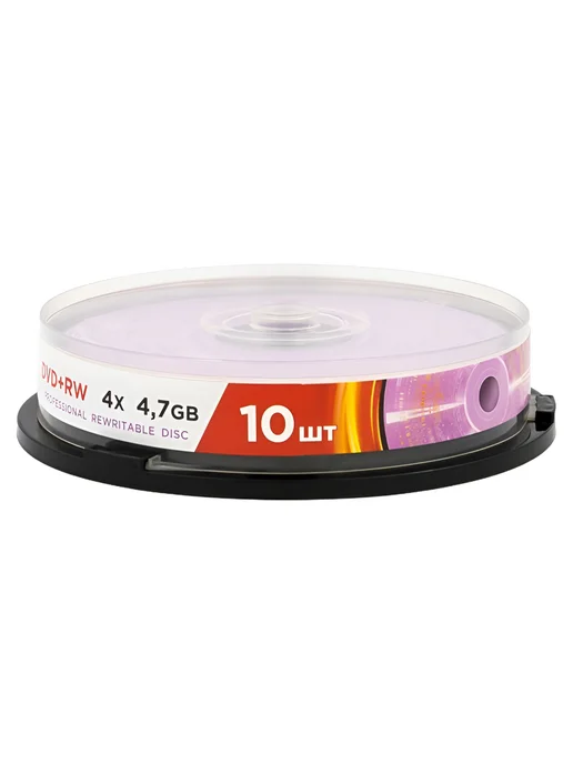 Mirex Диск DVD+RW в пластиковой банке 10 штук, перезаписываемый, 10 шт, фото 2