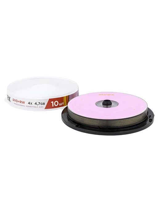 Mirex Диск DVD+RW в пластиковой банке 10 штук, перезаписываемый, 10 шт, фото 4