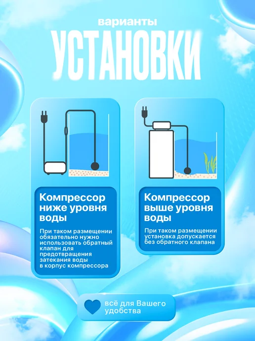 Aethero Компрессор для аквариума двухканальный бесшумный 250 300 350, белый, фото 8