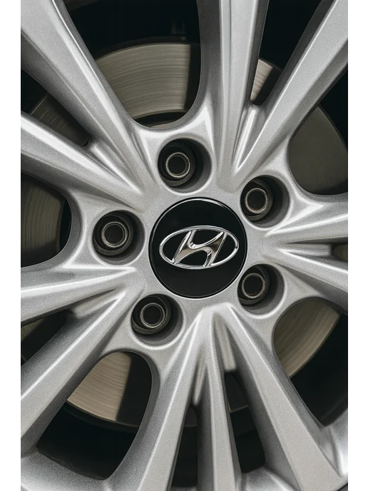Колпачки на колеса, заглушки на диски HYUNDAI 60мм 58мм, серый, фото 7