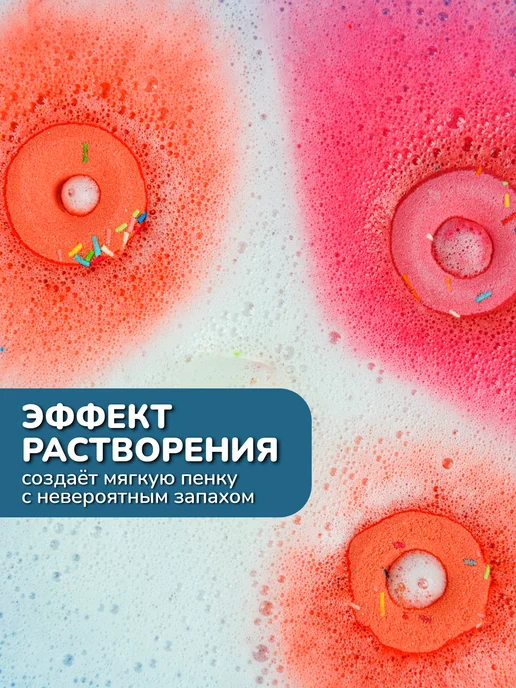 Hello Kitty Бомбочки для ванны детские, пончики - Подарочный набор, синий, фото 4