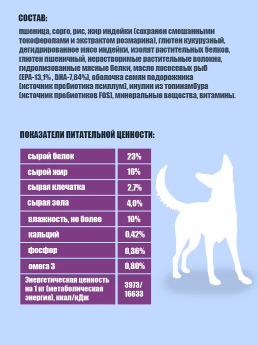 Сухой корм NordCraft Ренал Renal для собак, крупные, средние, 2 кг, фото 3