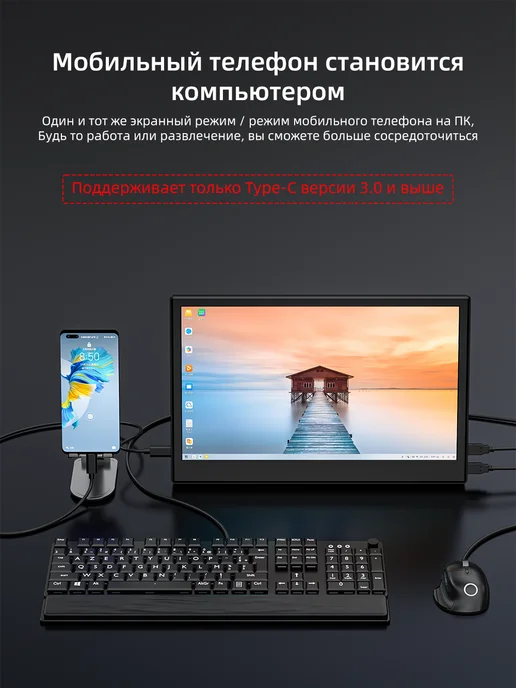 Портативный монитор 11,6" 1366x768, 1366x768, фото 5