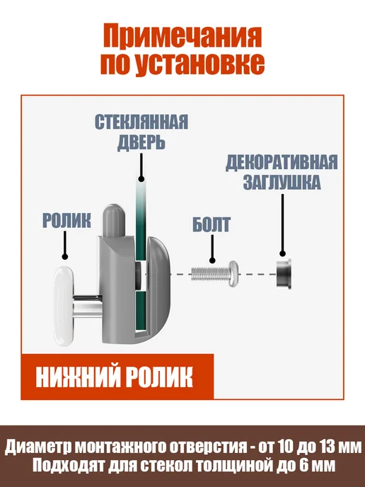 pabk Ролики для душевой кабины, 23 мм нижние, фото 2