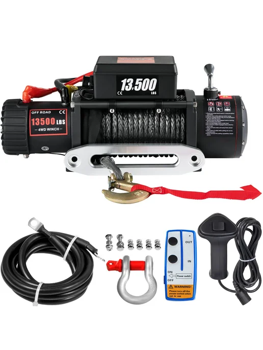 Лебедка электрическая 12v 13500lb 6123кг 24м, 6123 кг, 24 м